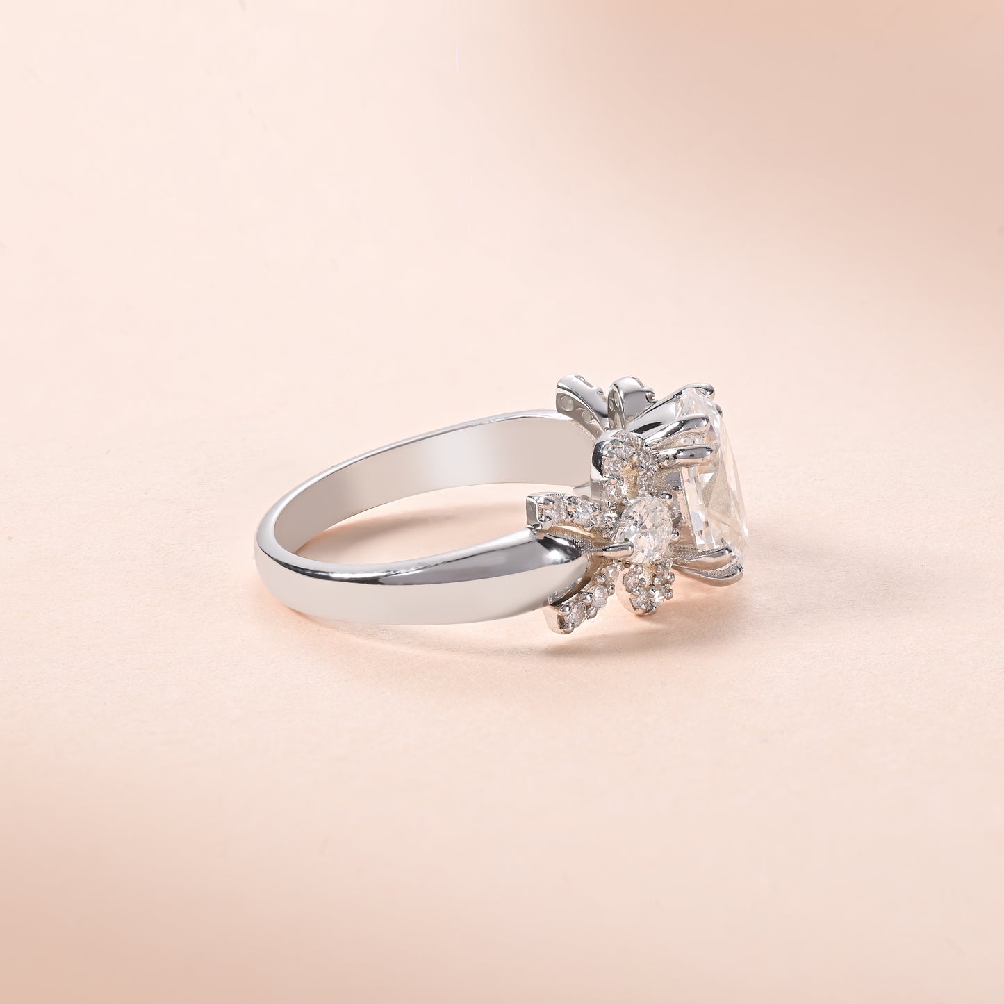 Bow Elegance Oval Diamond Ring