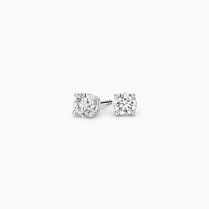 Lab Diamond Round Solitaire Stud Earrings