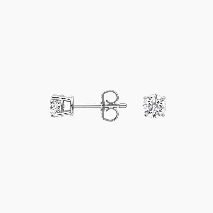 Lab Diamond Round Solitaire Stud Earrings