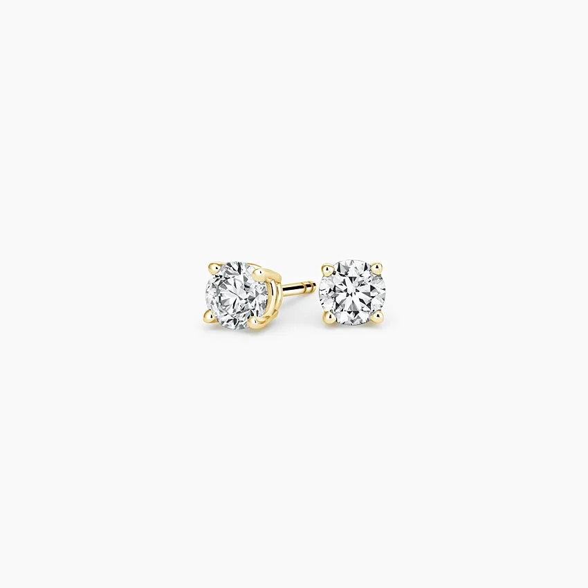 Lab Diamond Round Solitaire Stud Earrings
