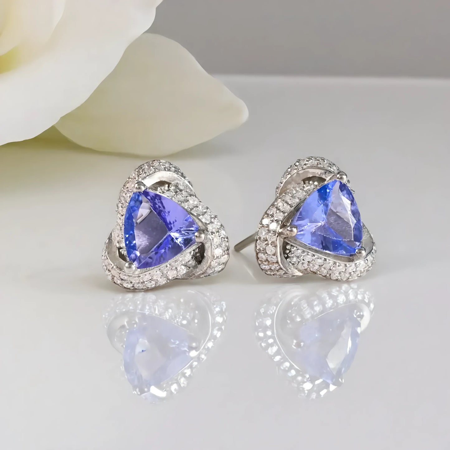 Tanzanite Diamond Earrings