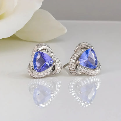 Tanzanite Diamond Earrings