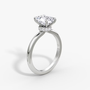 Emerald Secret Halo Diamond Ring