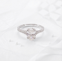 Lab Diamond Oval Pave Ring