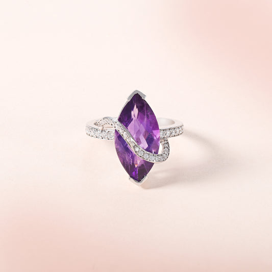 Majestic Violet Amethyst Ring