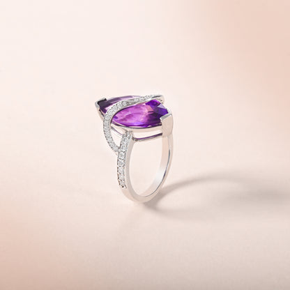 Majestic Violet Amethyst Ring
