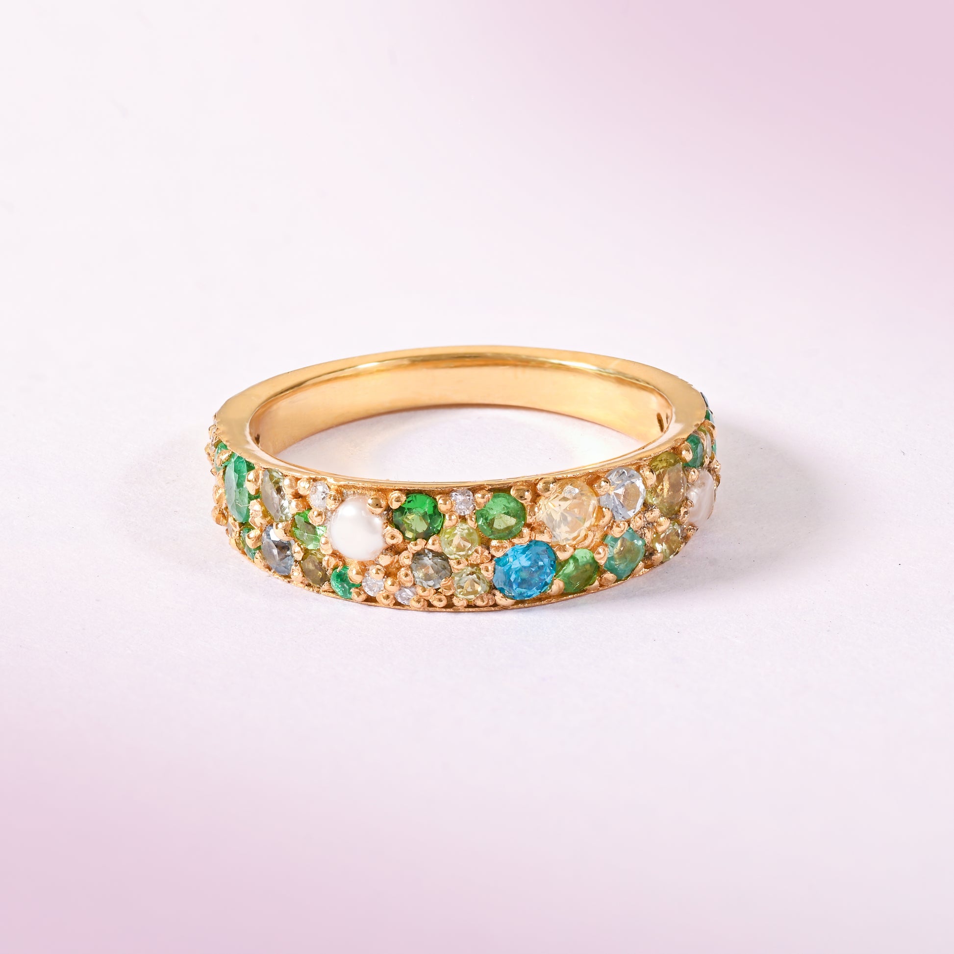 Emerald Pavé Ring