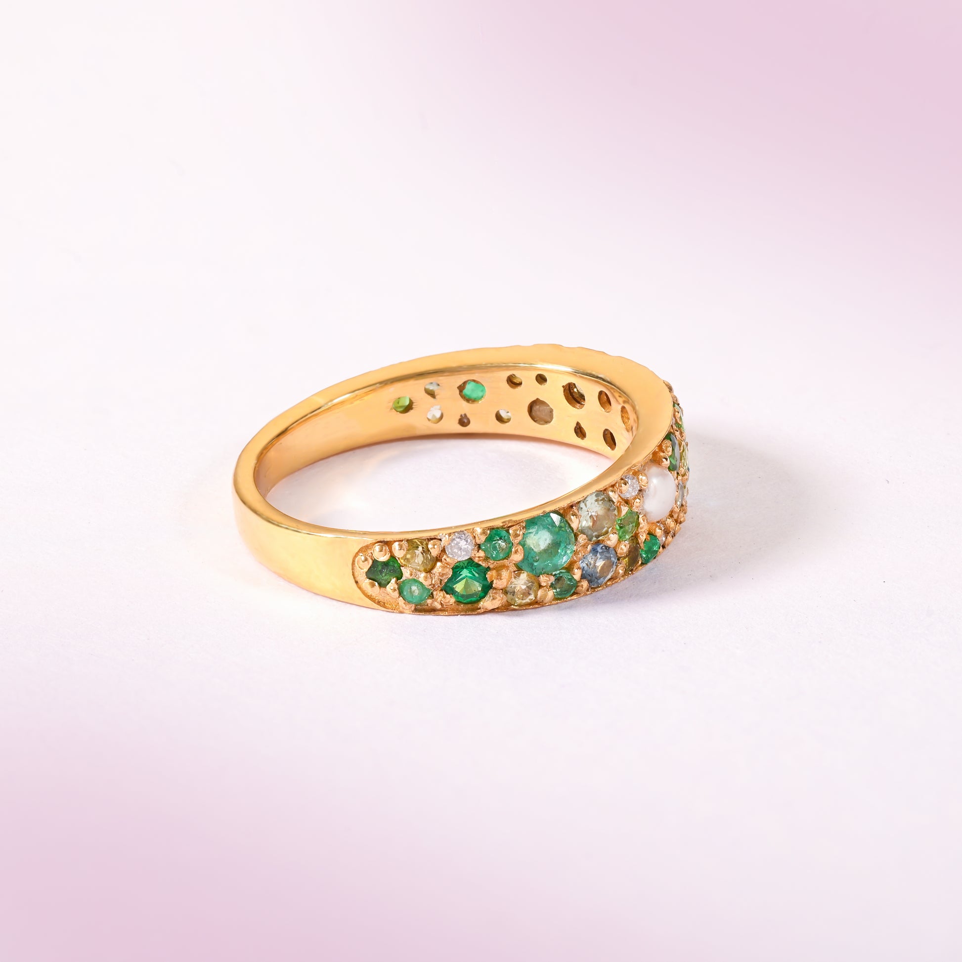 Emerald Pavé Ring