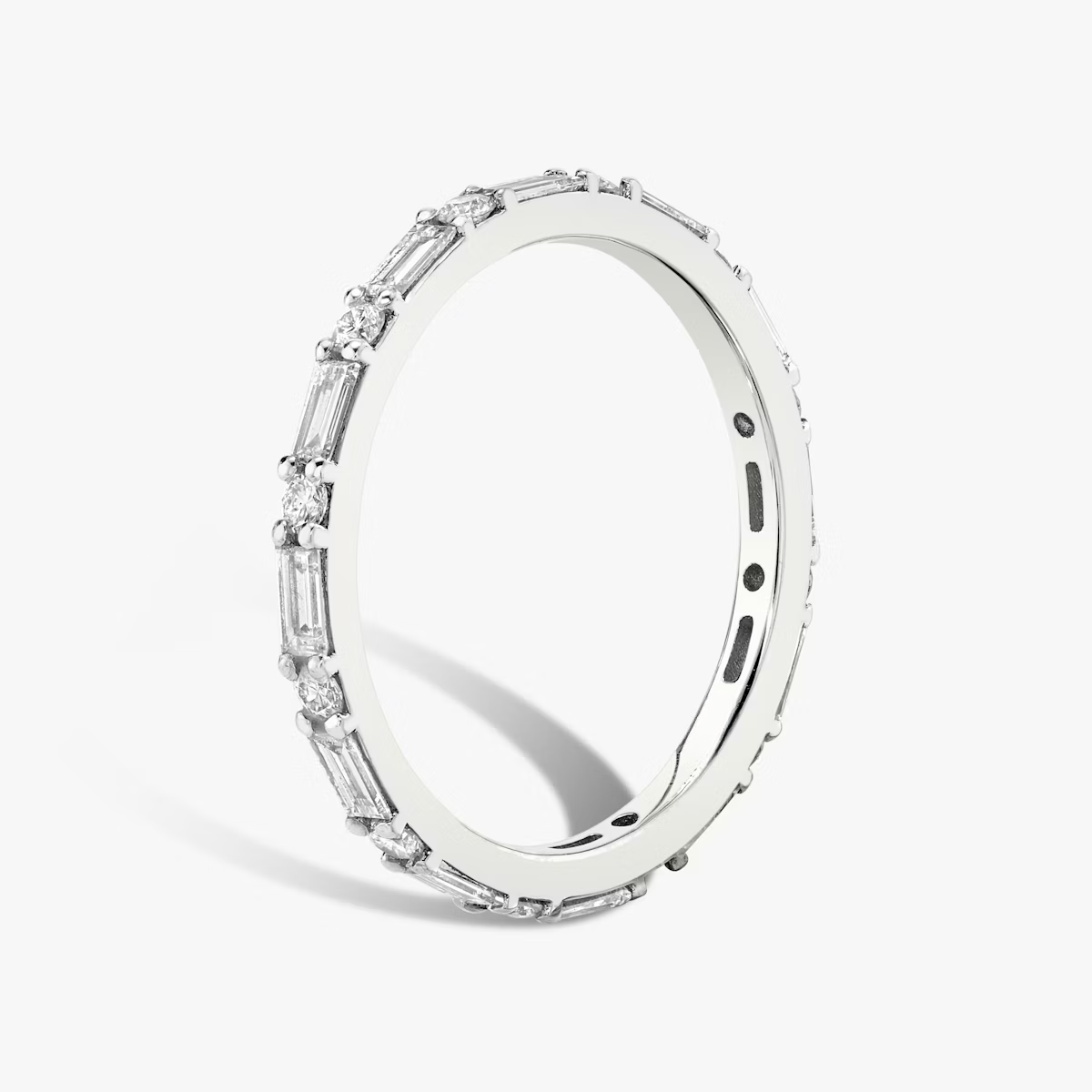 The Emerald-Round Eternity Band