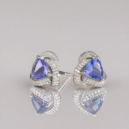 Tanzanite Diamond Earrings