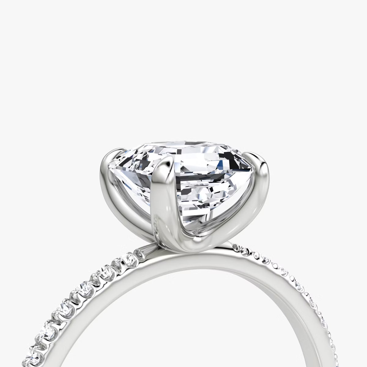 The Classic Asscher Diamond Pavé Ring