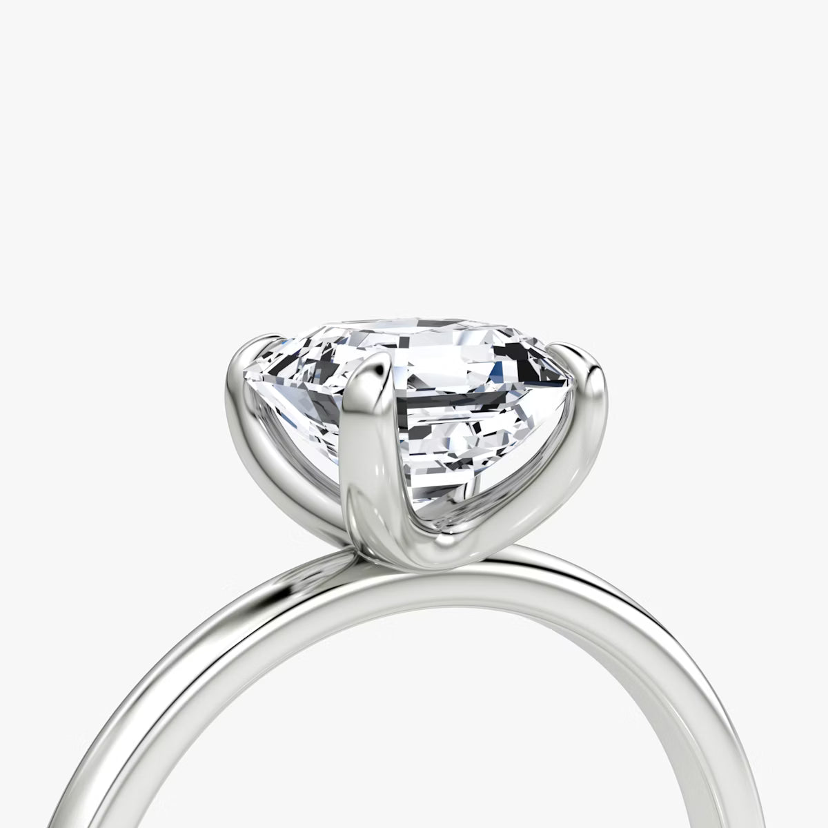 The Classic Asscher Solitaire  Diamond Ring