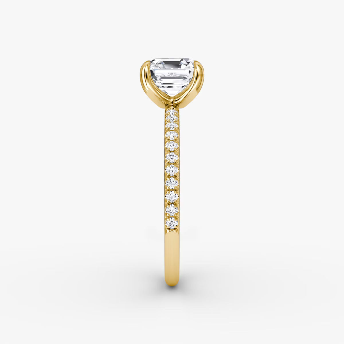 The Classic Asscher Diamond Pavé Ring
