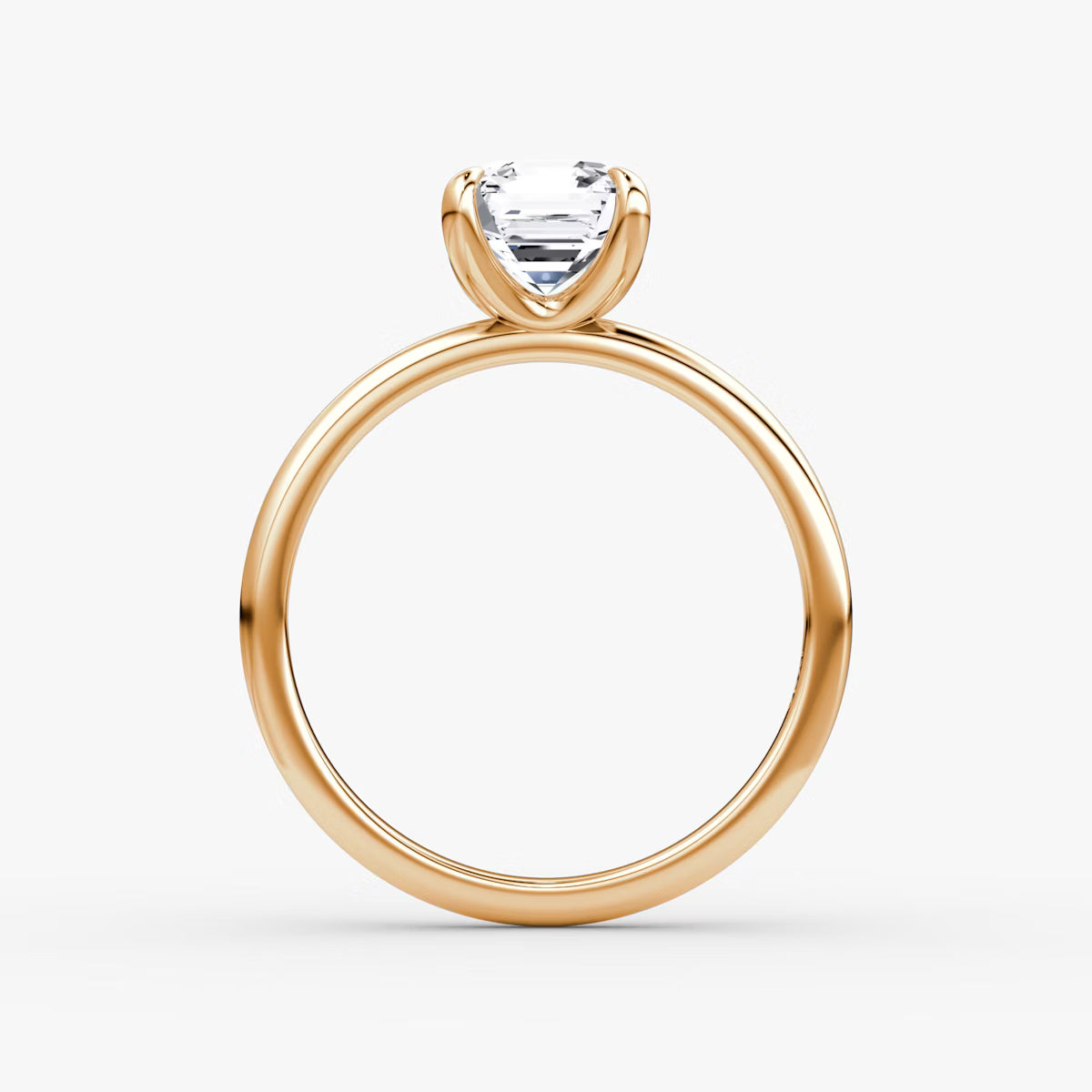 The Classic Asscher Solitaire  Diamond Ring