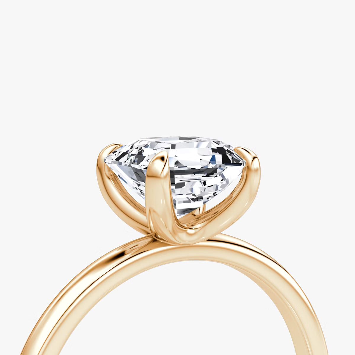 The Classic Asscher Solitaire  Diamond Ring