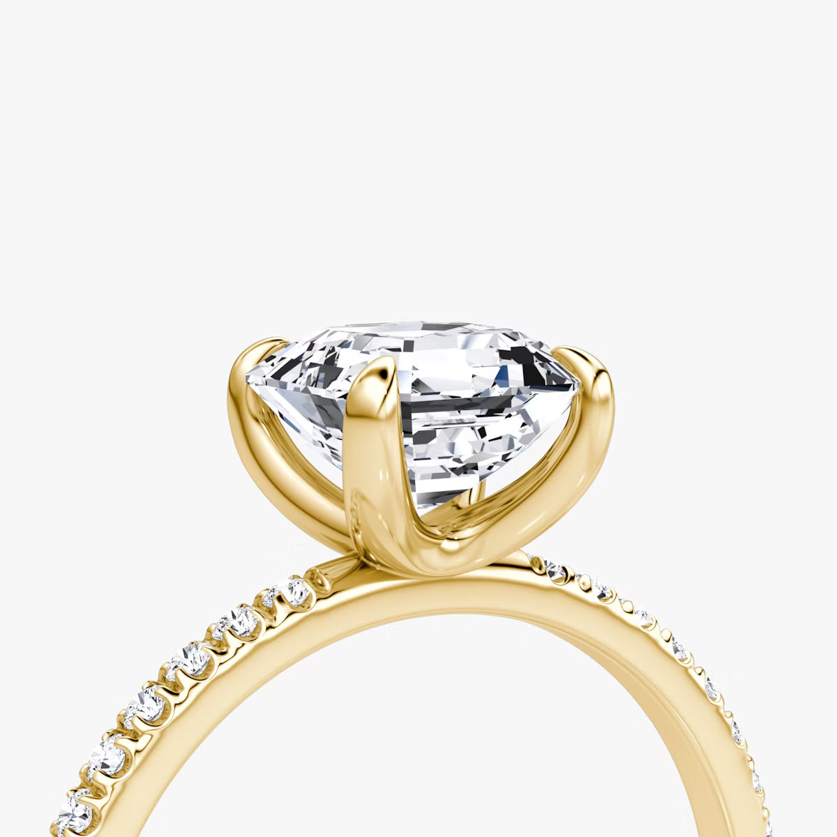The Classic Asscher Diamond Pavé Ring