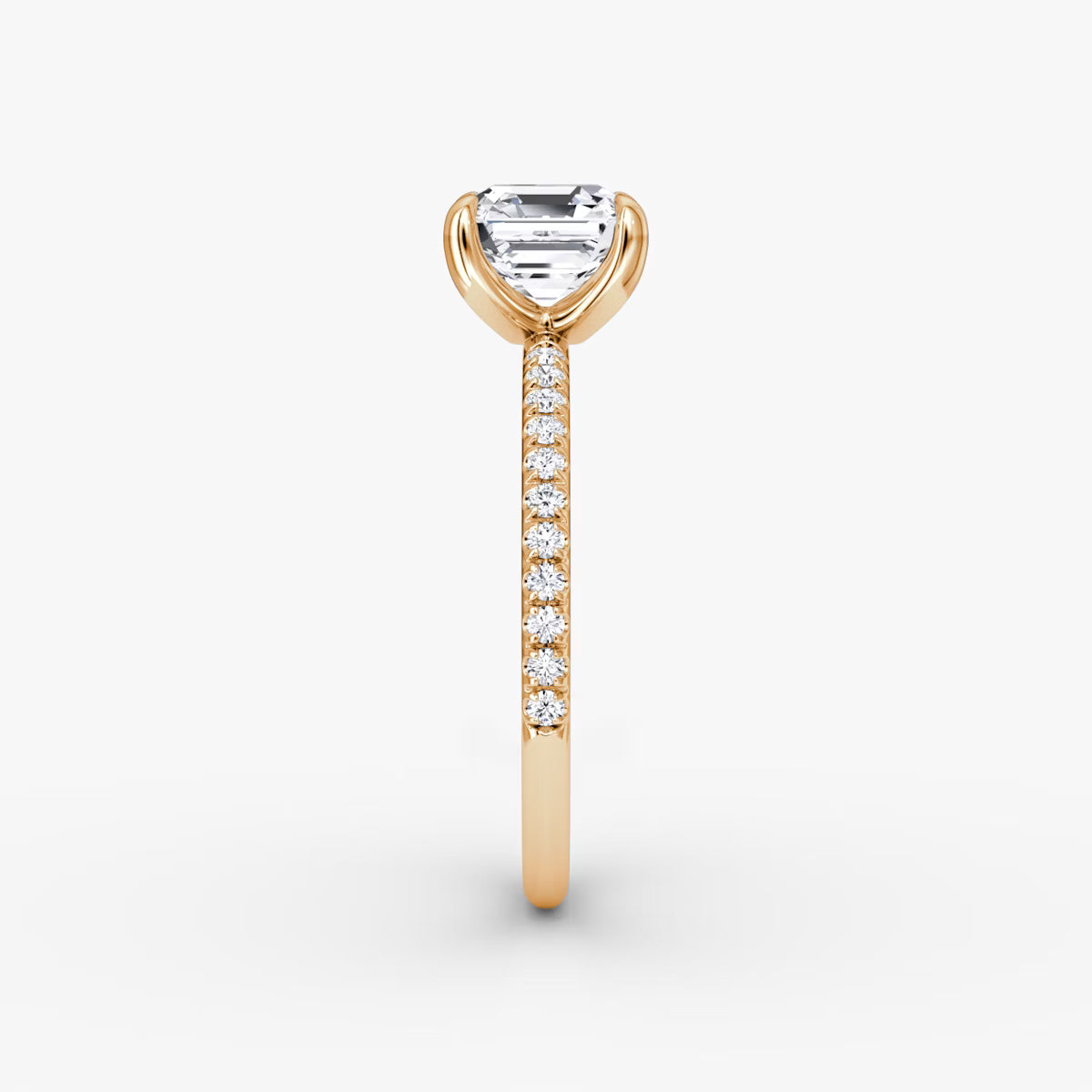 The Classic Asscher Diamond Pavé Ring