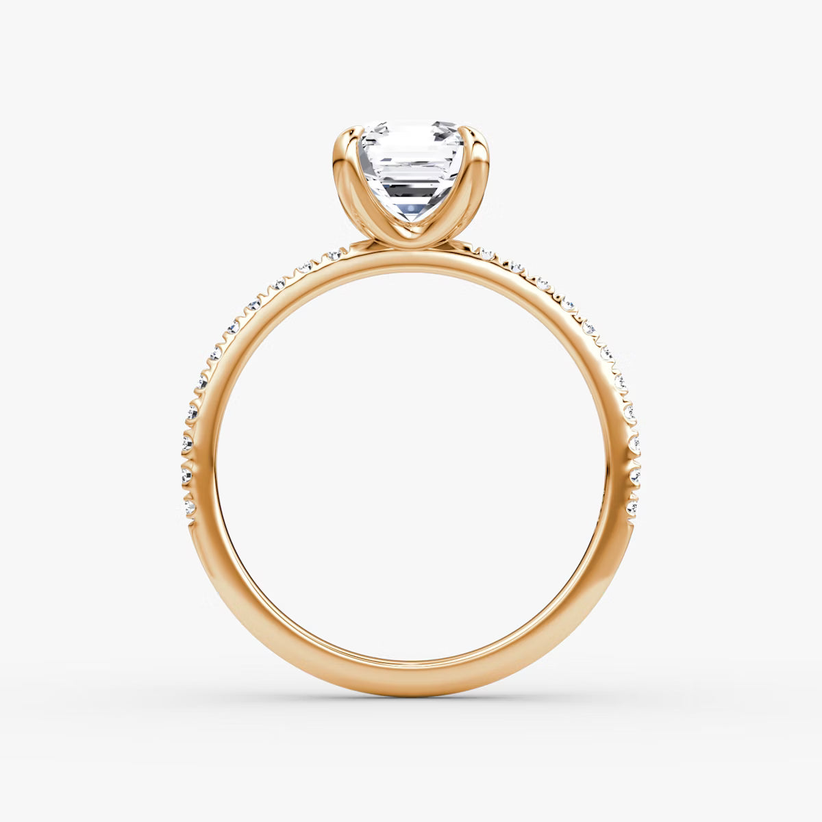 The Classic Asscher Diamond Pavé Ring