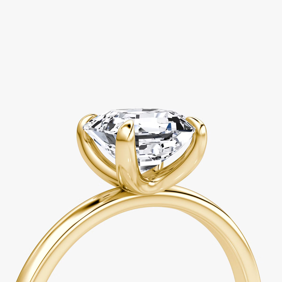 The Classic Asscher Solitaire  Diamond Ring