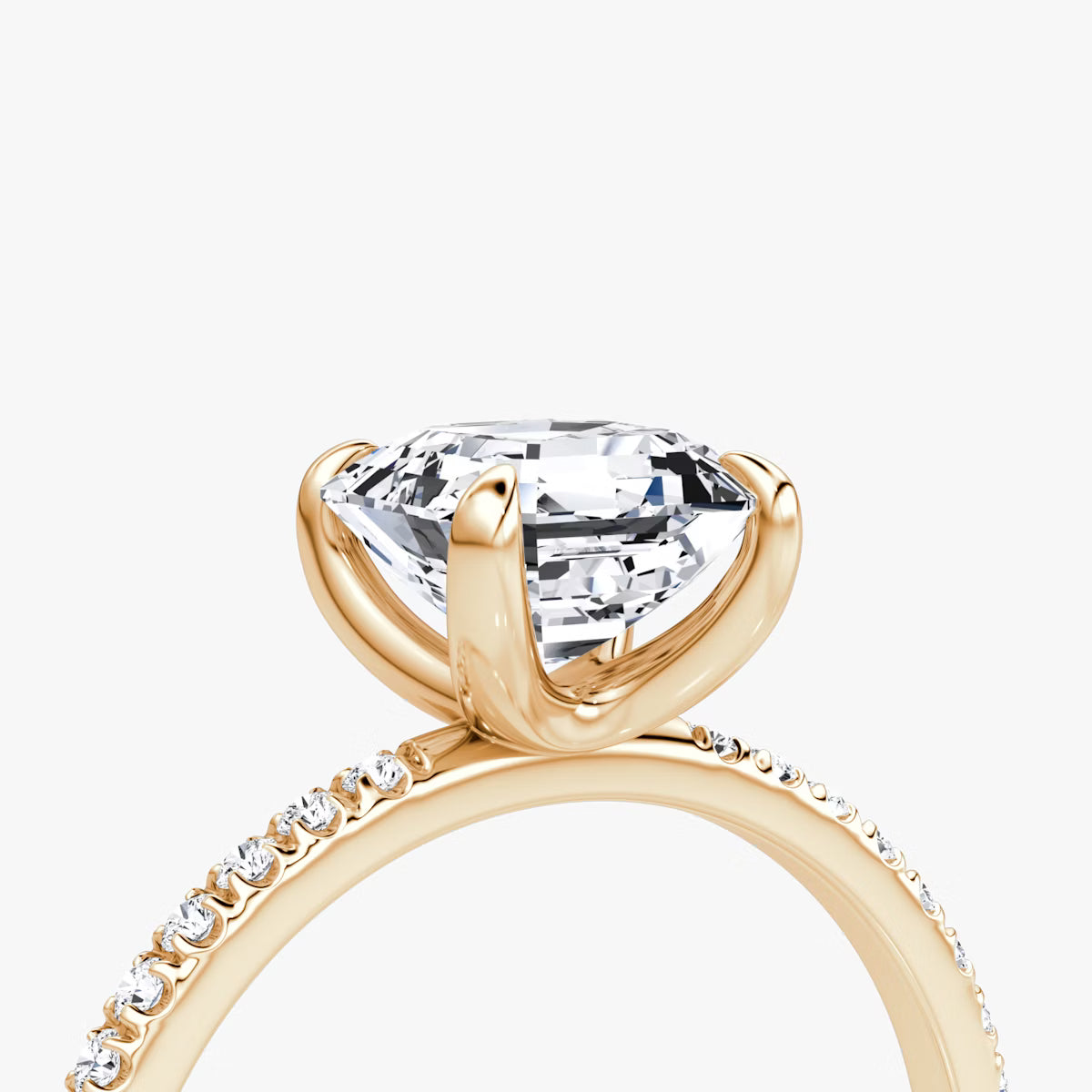The Classic Asscher Diamond Pavé Ring