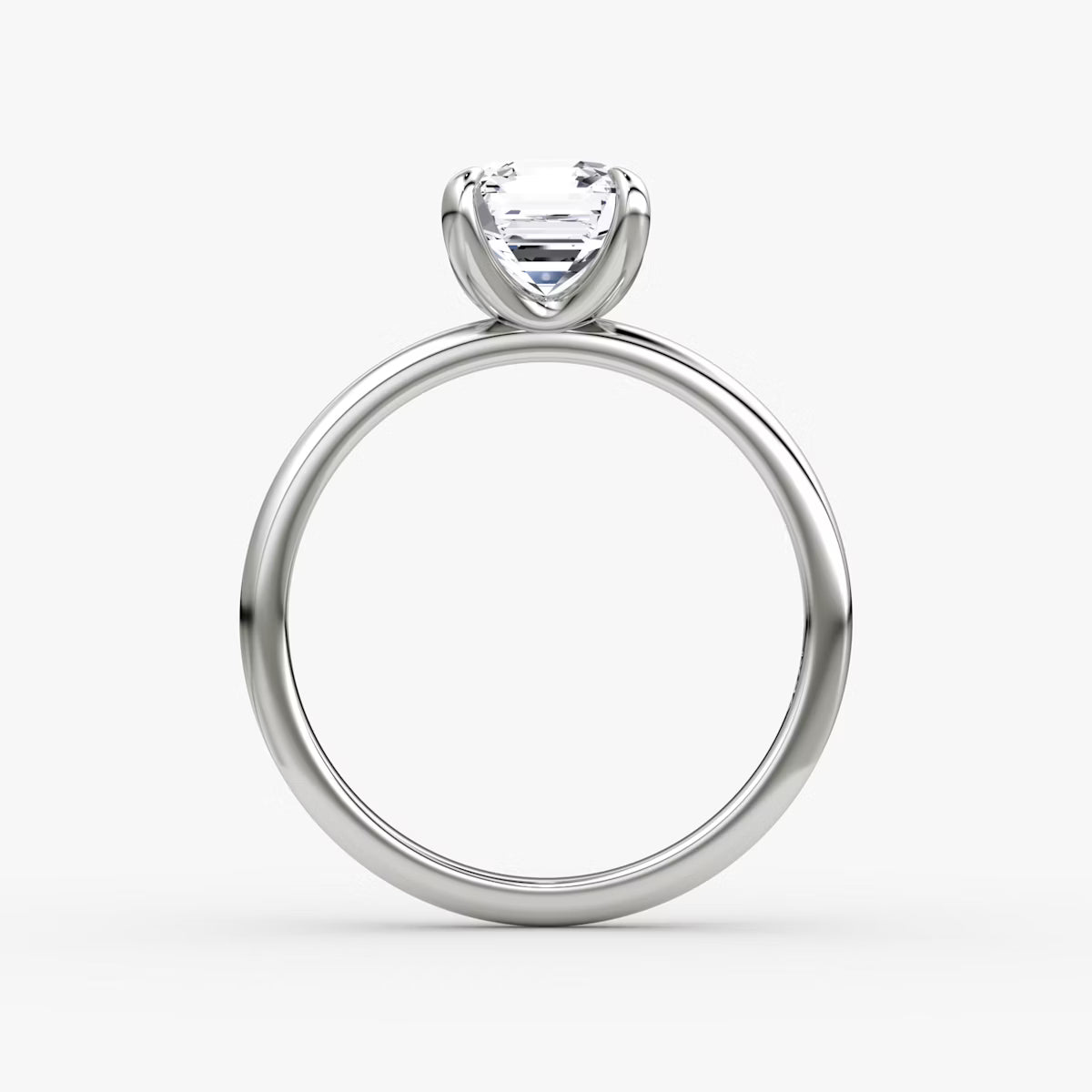The Classic Asscher Solitaire  Diamond Ring
