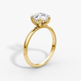 Asscher Hidden Halo Diamond Ring