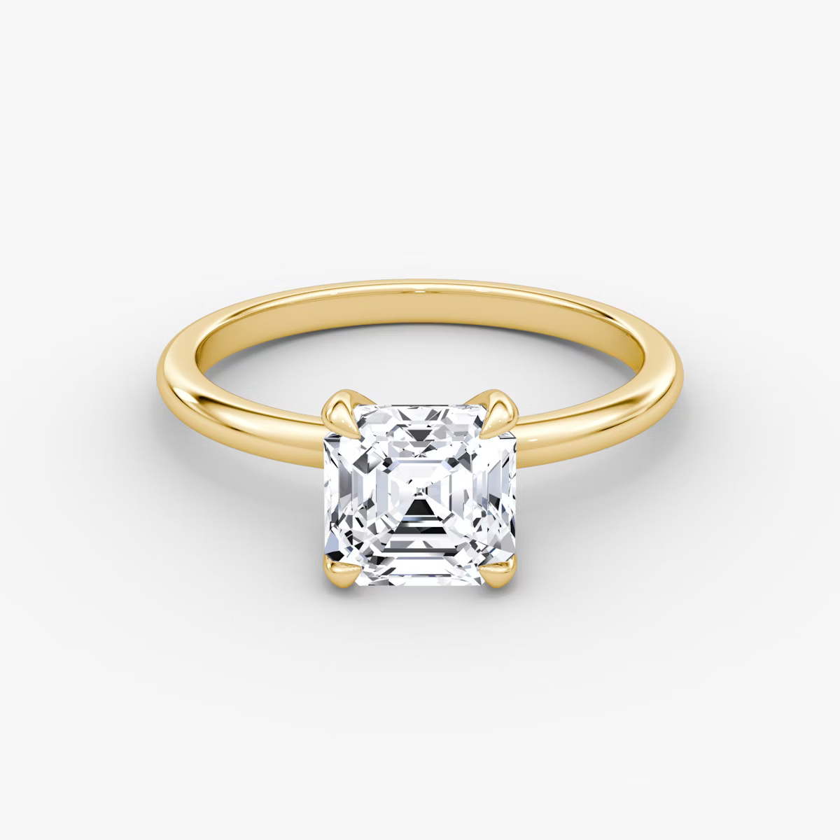 The Classic Asscher Solitaire  Diamond Ring