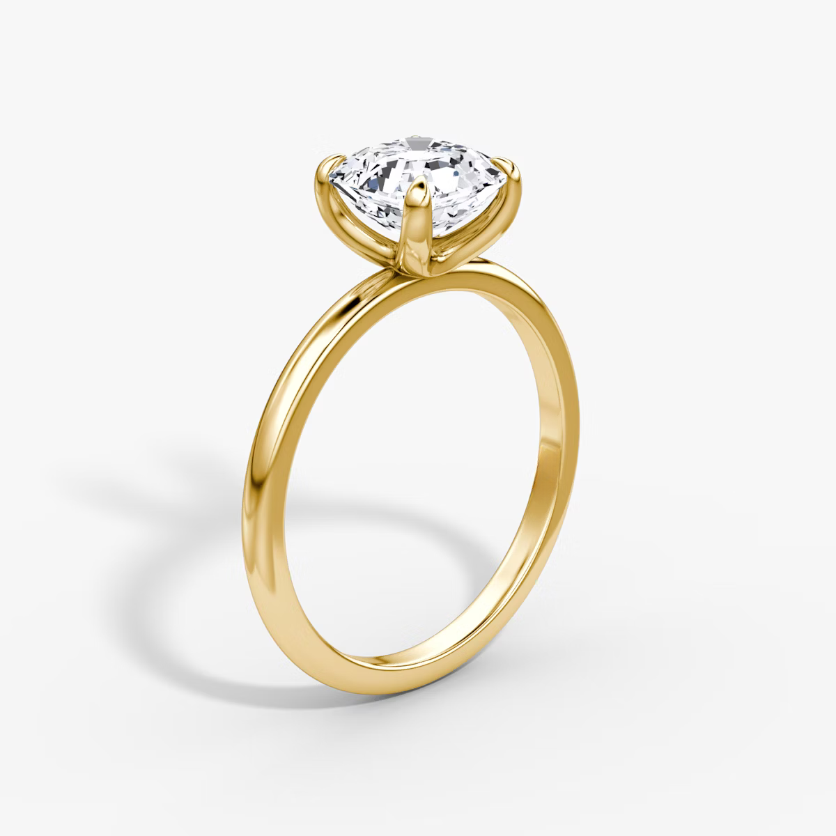 The Classic Asscher Solitaire  Diamond Ring