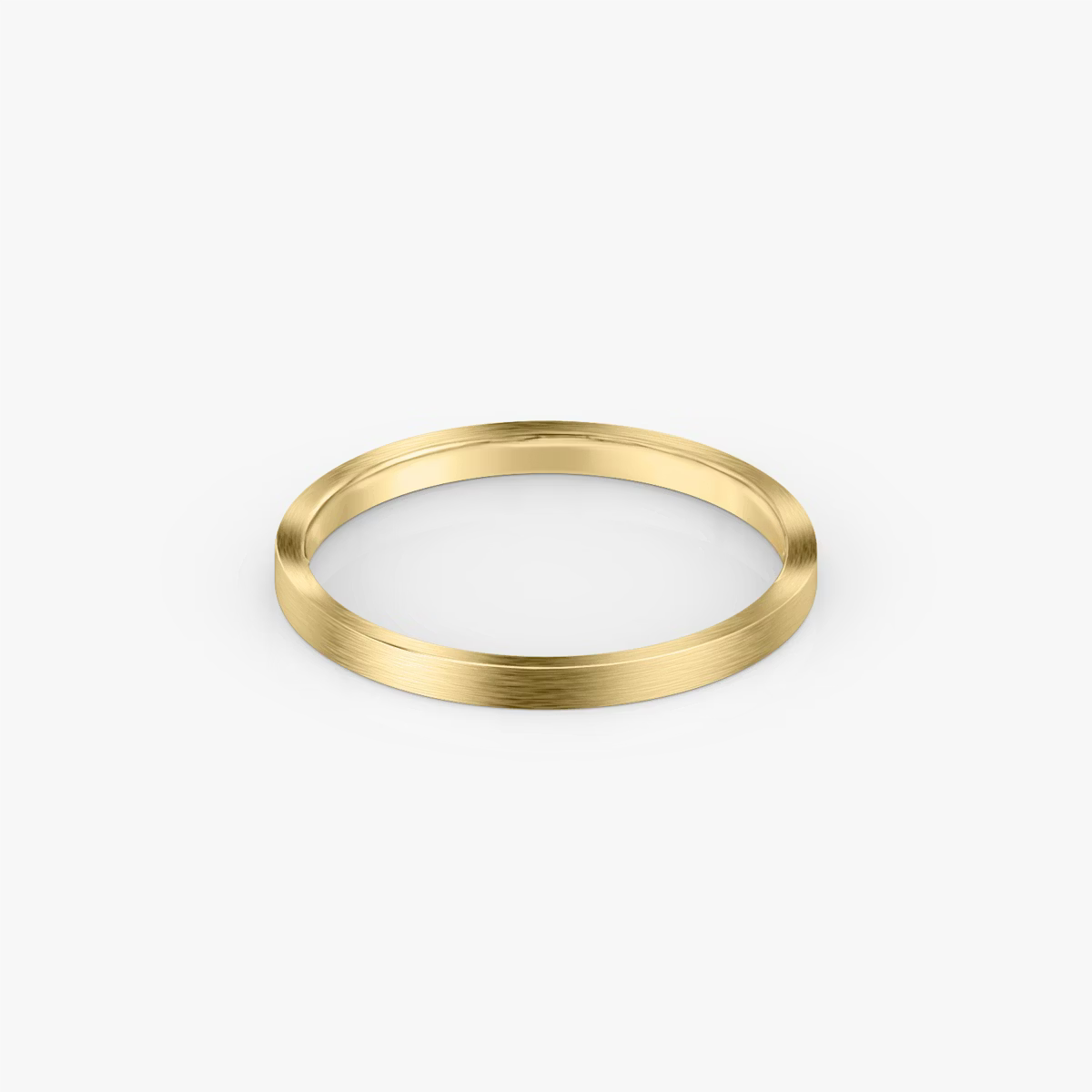 The Brushed Flat Band 2mm