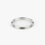 The Brushed Flat Band in Platinum 2mm