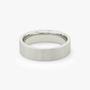 The Brushed Flat Band in Platinum 6mm