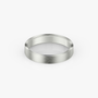 The Brushed Flat Band in Platinum 4mm