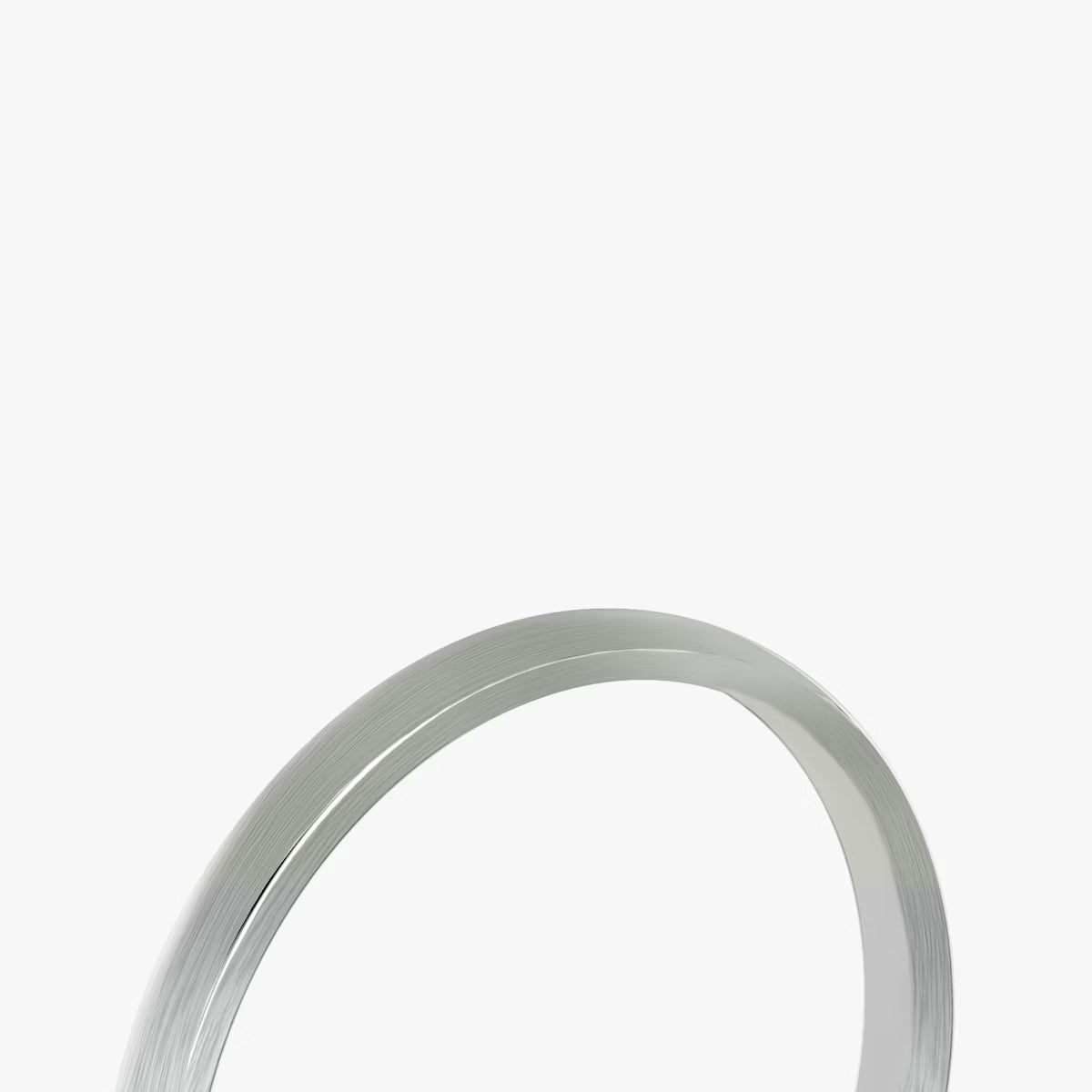 The Brushed Round Band in Platinum 2mm