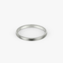 The Brushed Round Band in Platinum 2mm