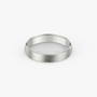 The Brushed Round Band in Platinum 4mm