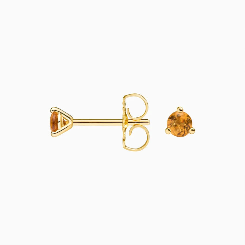 Citrine Birthstone Stud Earrings