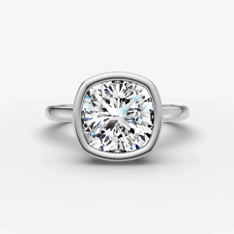 Cushion Bezel Diamond Ring