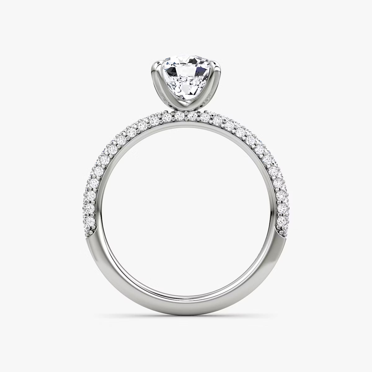 The Luxe Cushion Diamond Pavé Ring