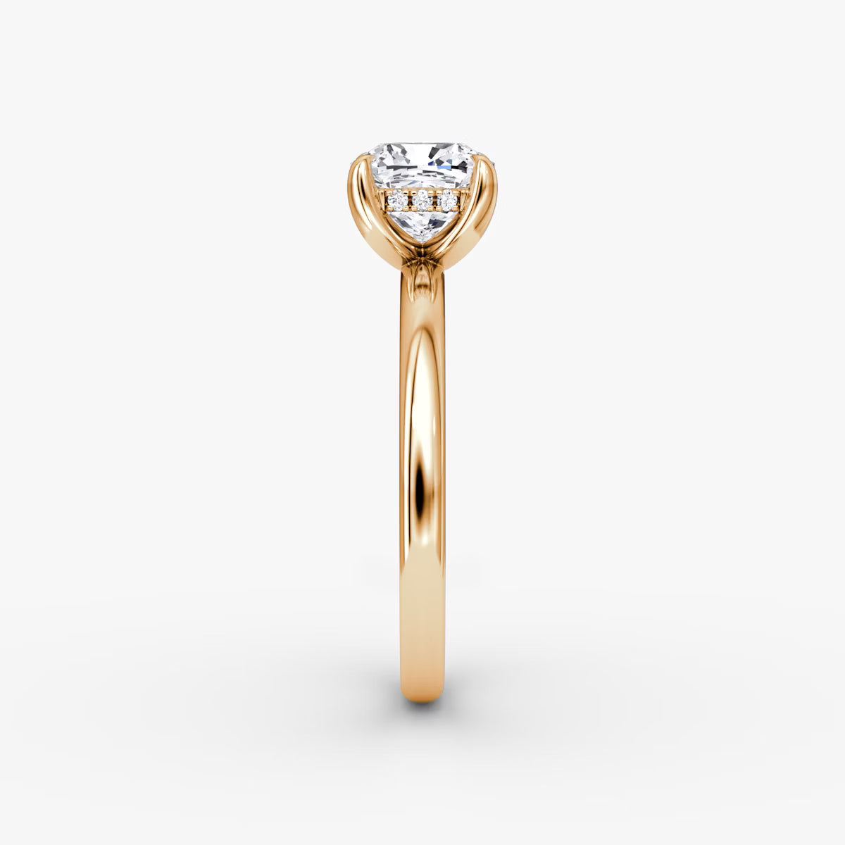Cushion Hidden Halo Diamond Ring