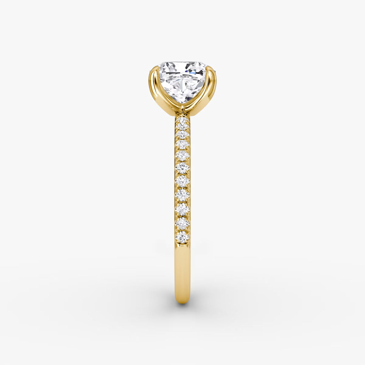 The Classic Cushion Diamond Pavé Ring