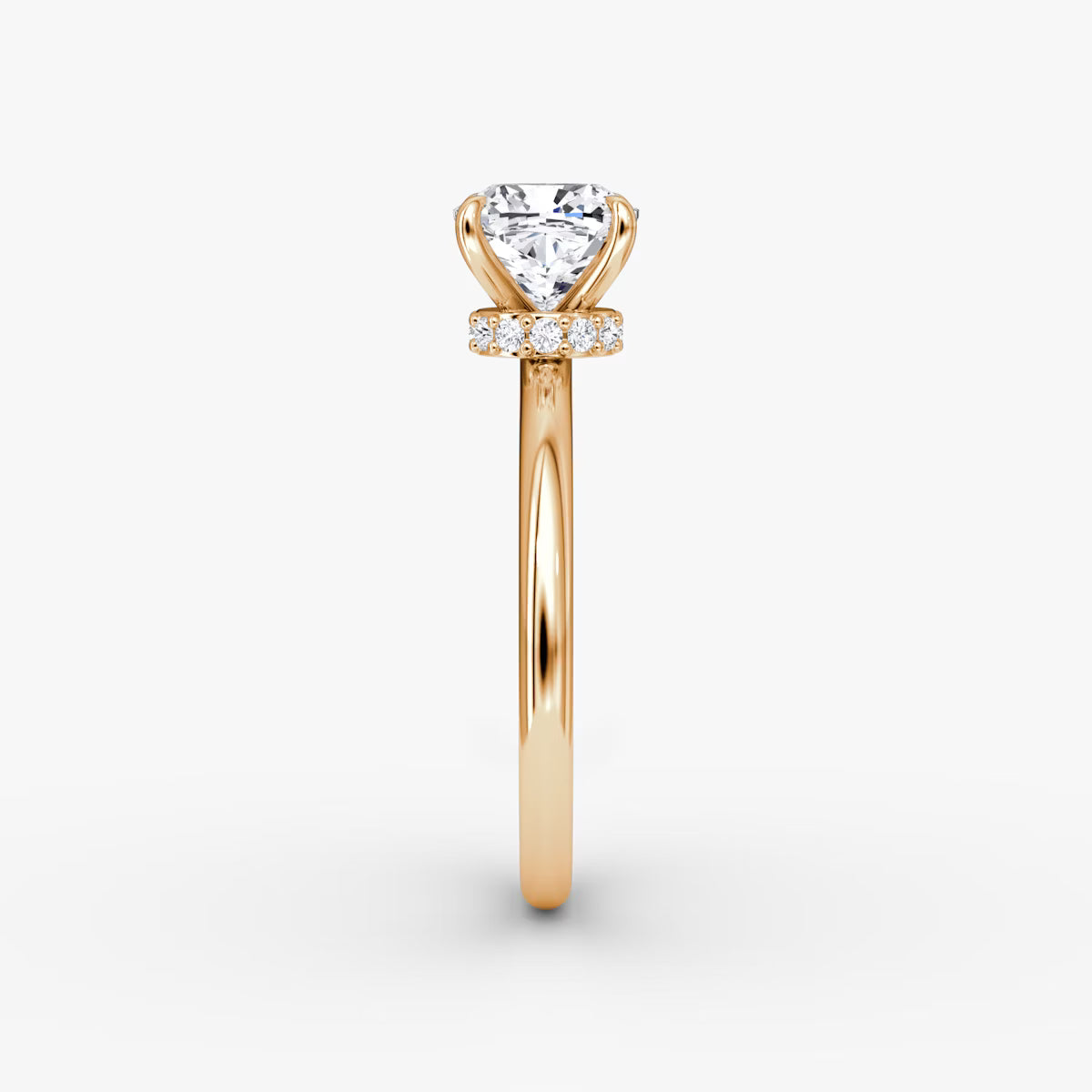 Cushion Secret Halo Diamond Ring