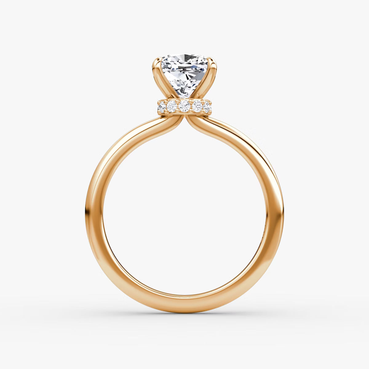 Cushion Secret Halo Diamond Ring