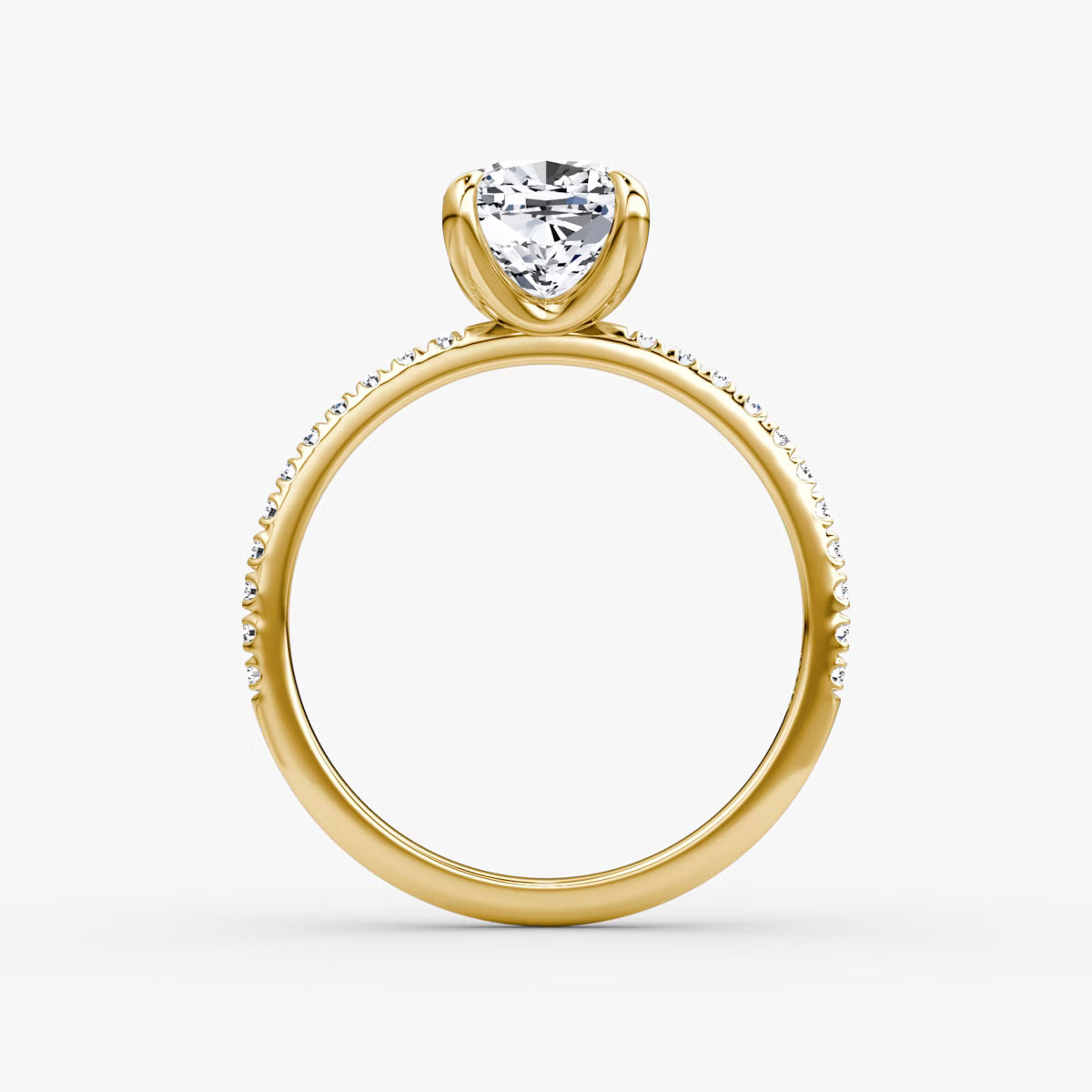 The Classic Cushion Diamond Pavé Ring