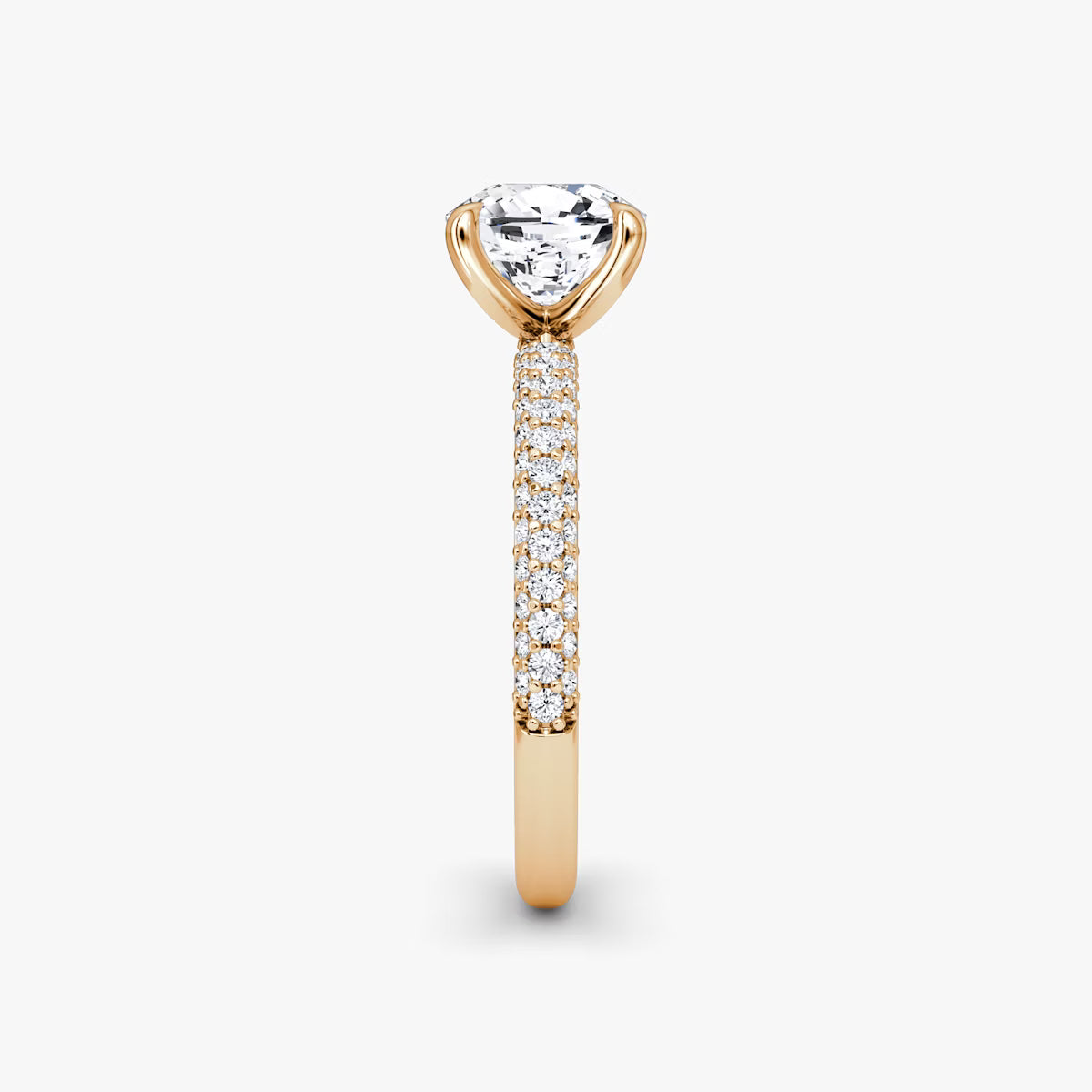 The Luxe Cushion Diamond Pavé Ring