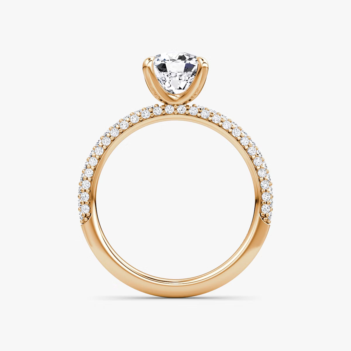 The Luxe Cushion Diamond Pavé Ring