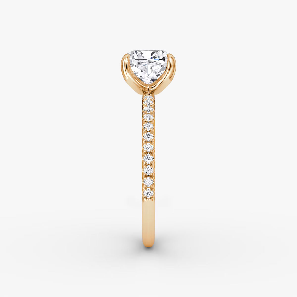 The Classic Cushion Diamond Pavé Ring