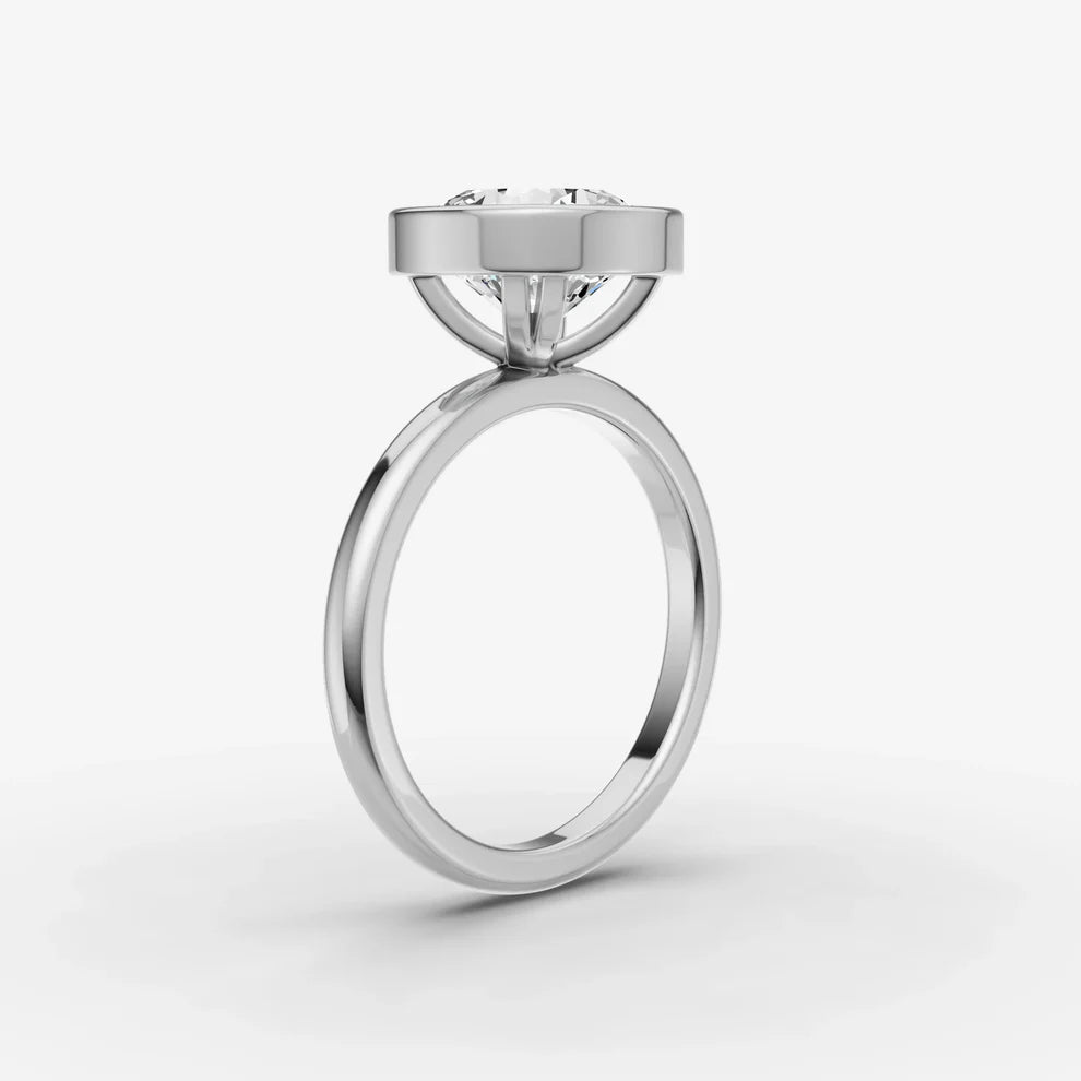 Cushion Bezel Diamond Ring