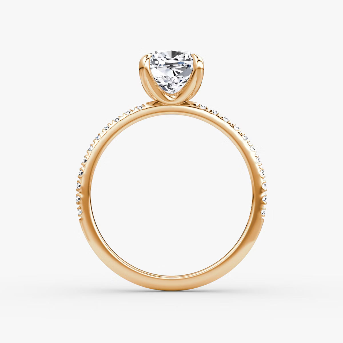 The Classic Cushion Diamond Pavé Ring