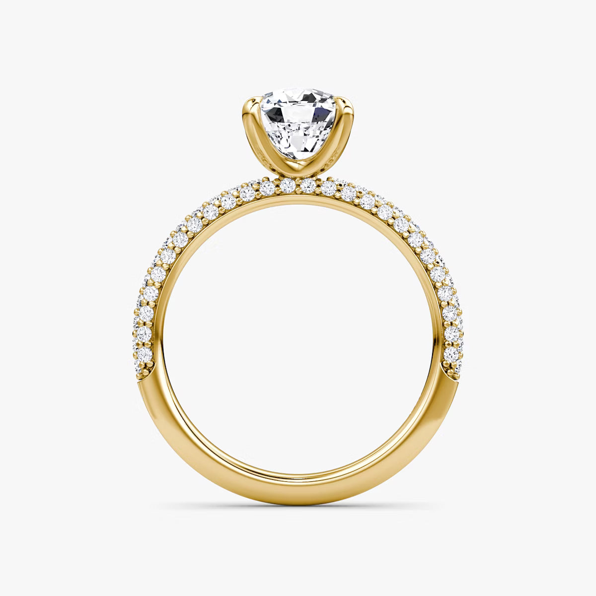 The Luxe Cushion Diamond Pavé Ring