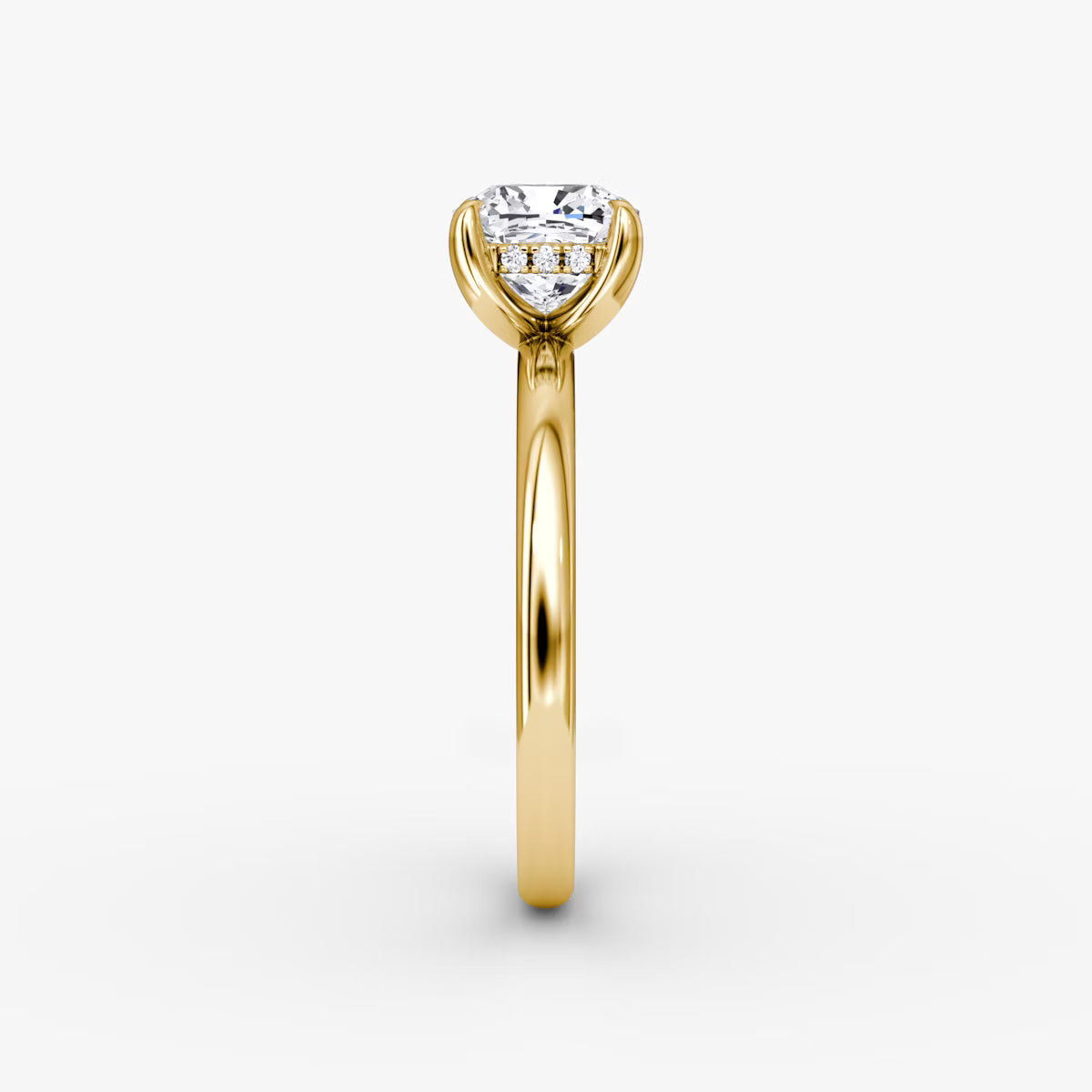 Cushion Hidden Halo Diamond Ring